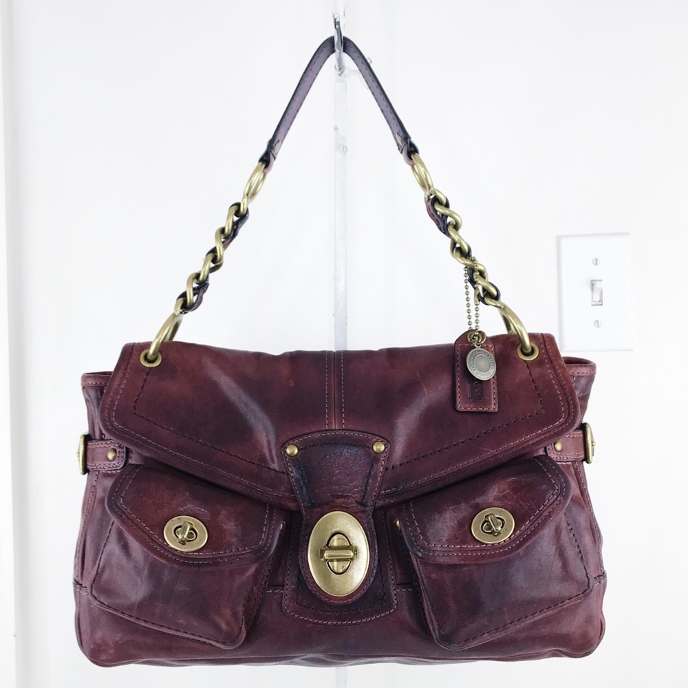 Coach Legacy Leigh Oxblood Vachetta Leather Bag